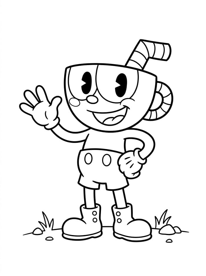 Perfekter Cuphead ausmalbilder