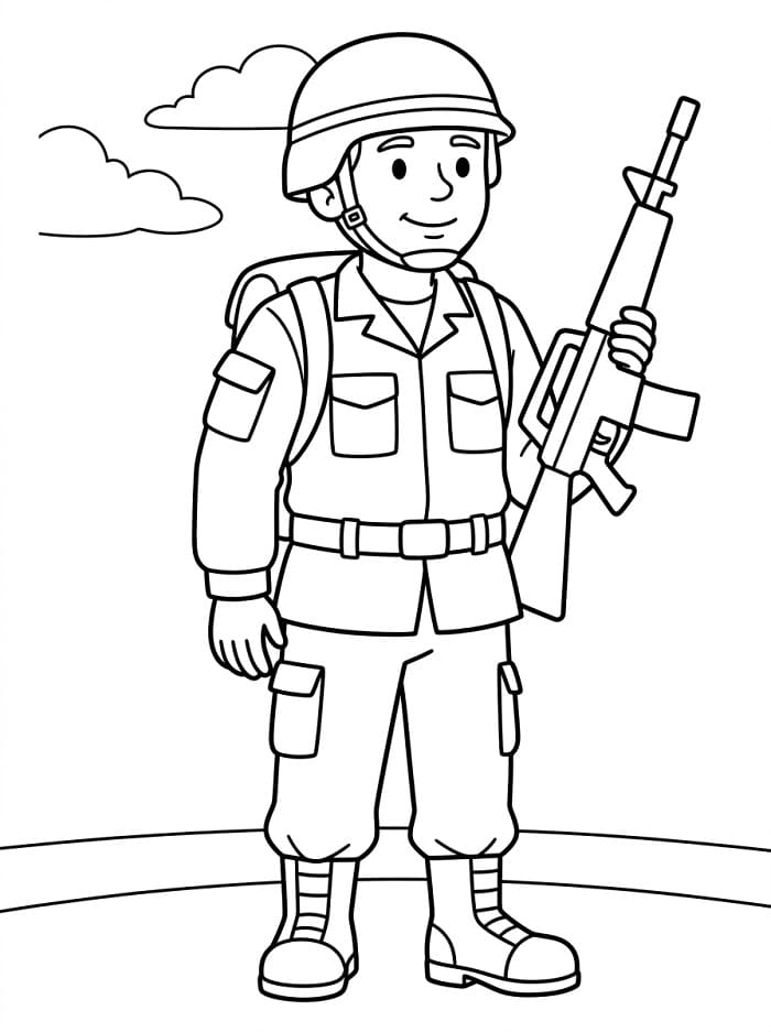 Perfekter Soldat ausmalbilder