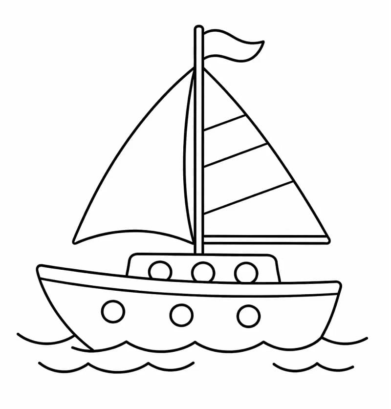Perfektes Boot ausmalbilder