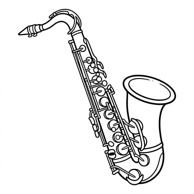 Perfektes Saxophon ausmalbilder
