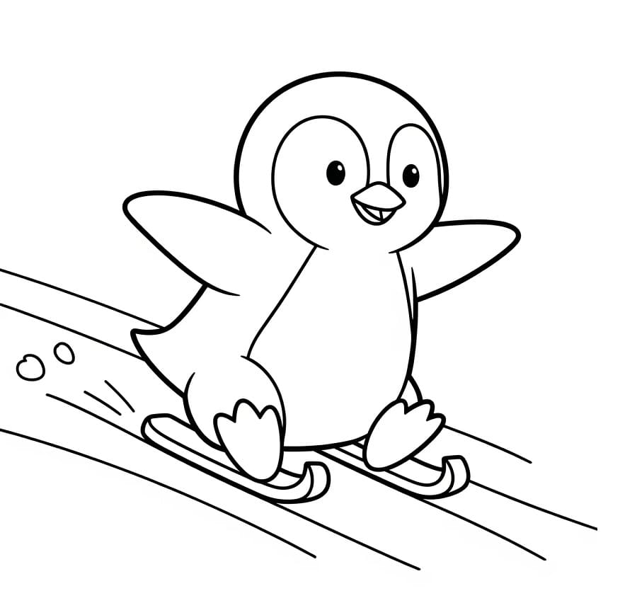 Pinguin kostenlos ausmalbilder