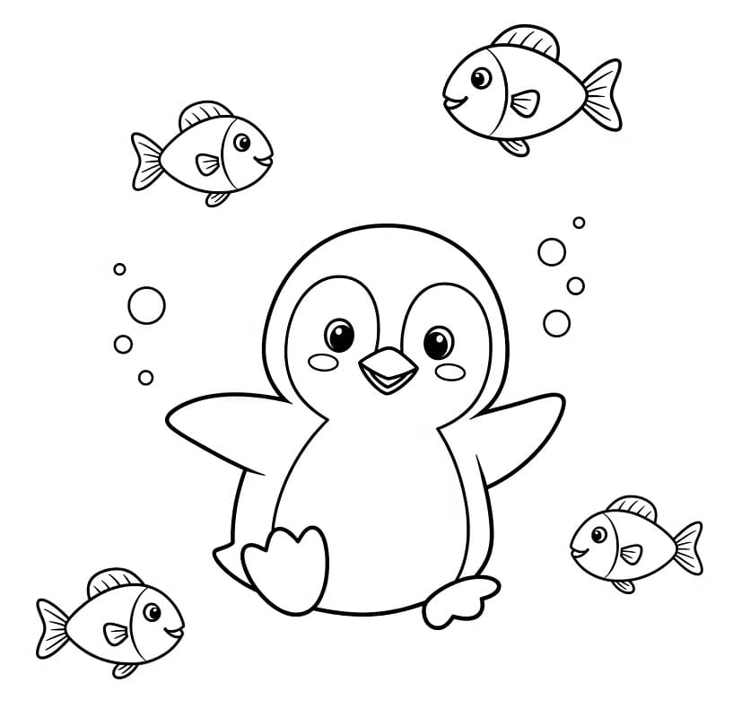 Pinguin zum Drucken ausmalbilder