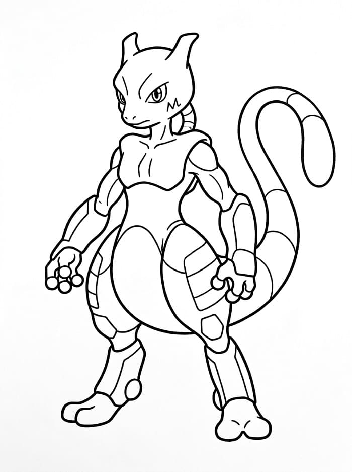 Pokémon Mewtu ausmalbilder
