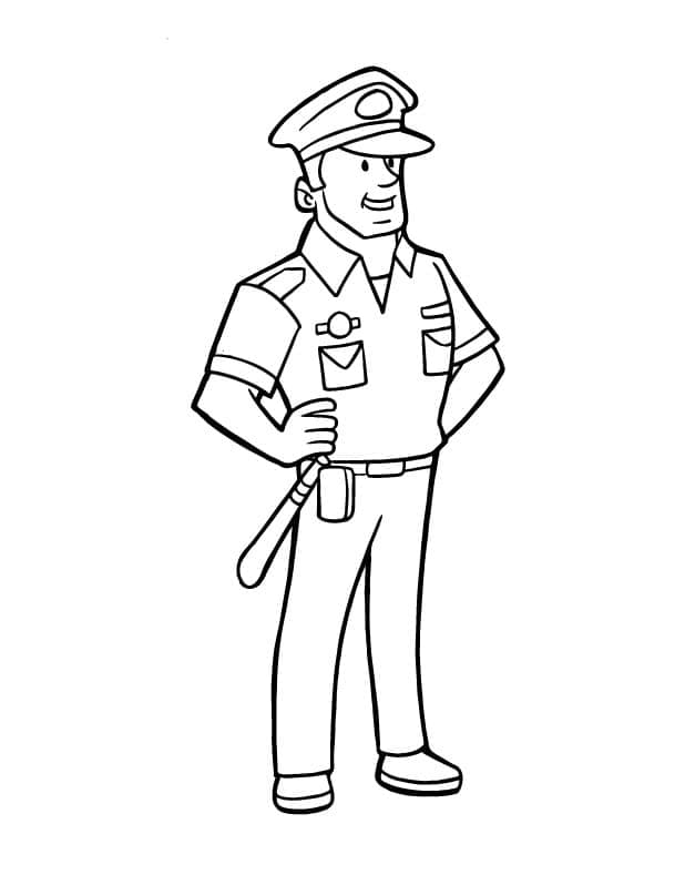 Polizist 3 ausmalbilder