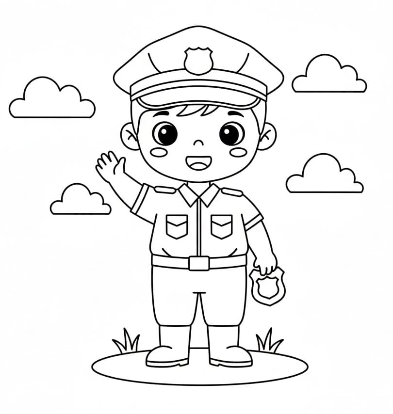 Polizist Bild ausmalbilder