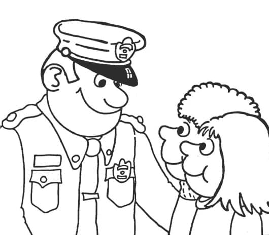 Polizist für 4-jährige Kinder ausmalbilder