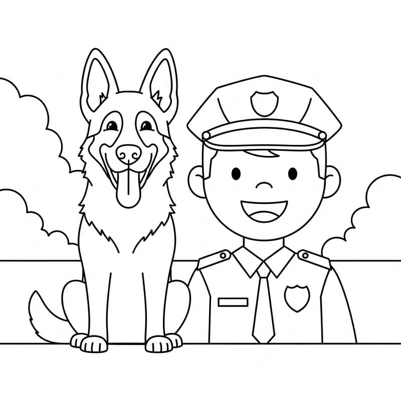 Polizist für Kinder ausmalbilder