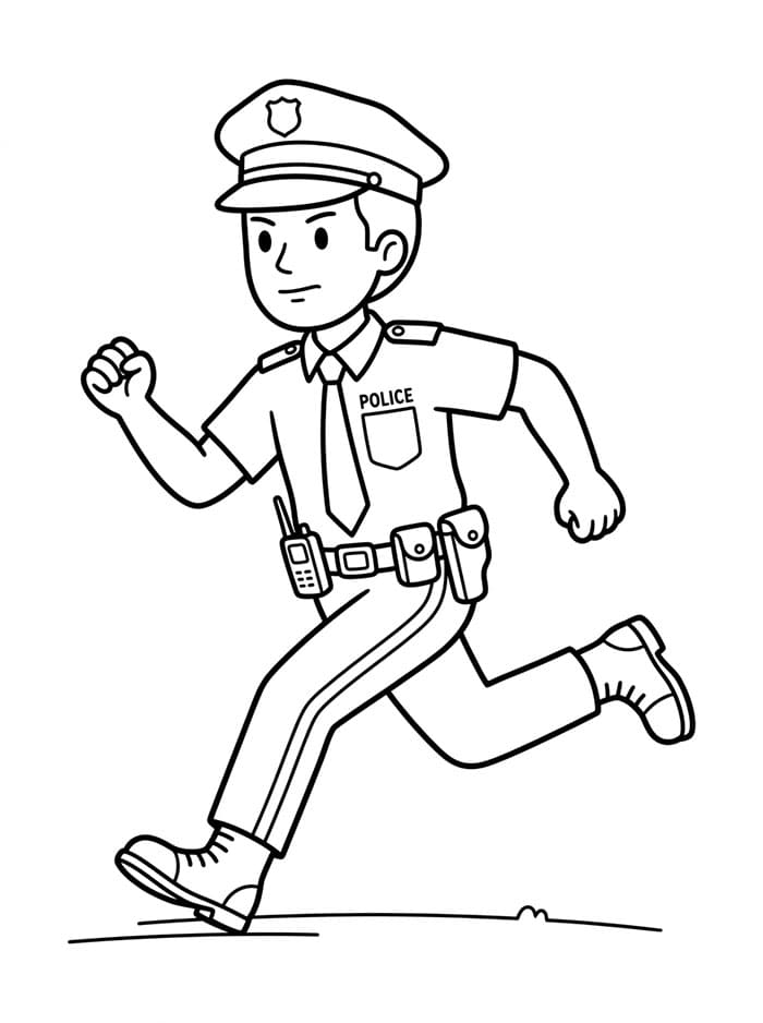 Polizist kostenlos ausmalbilder