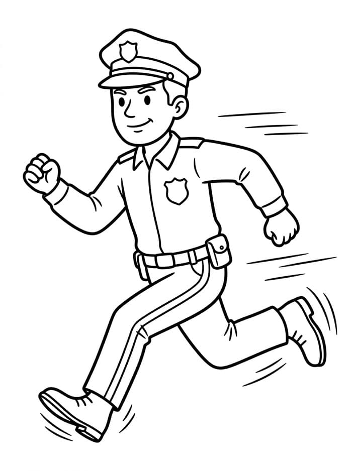 Polizist zum Ausdrucken ausmalbilder