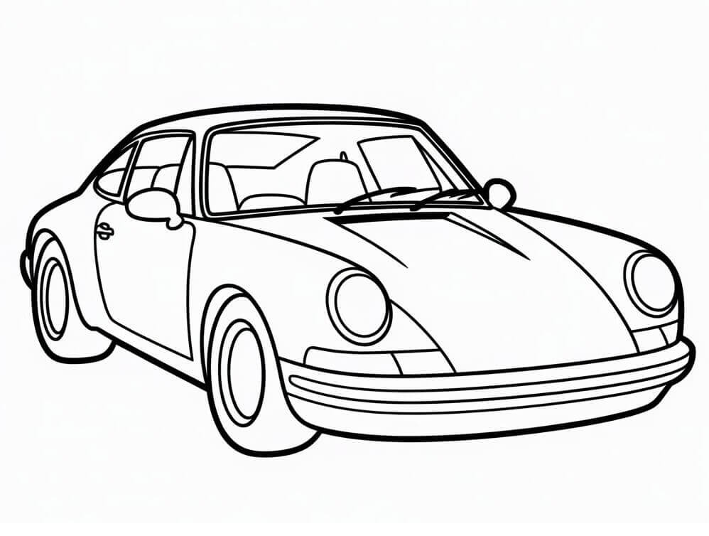 Porsche Auto ausmalbilder
