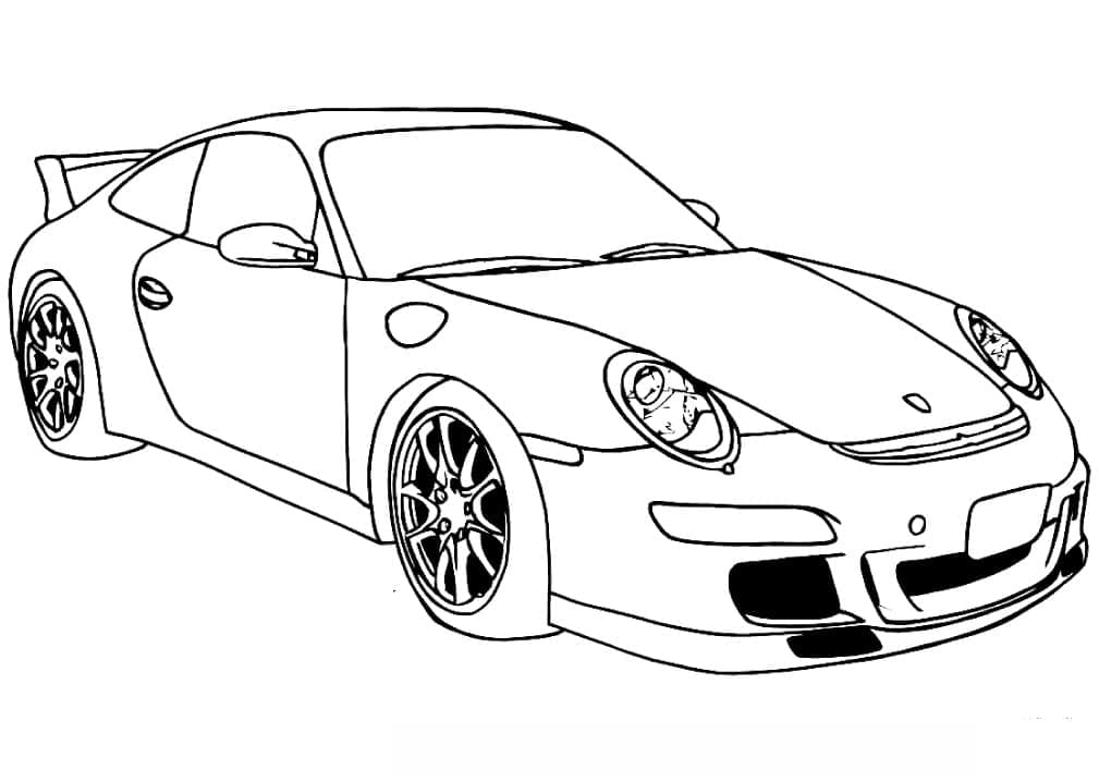 Porsche für 2-jährige Kinder ausmalbilder