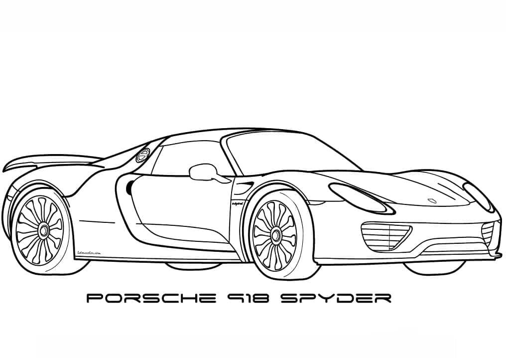 Porsche für 4-jährige Kinder ausmalbilder