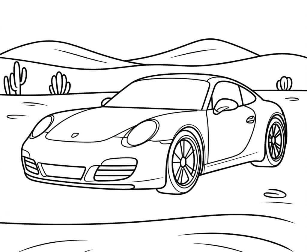 Porsche für Kinder ausmalbilder