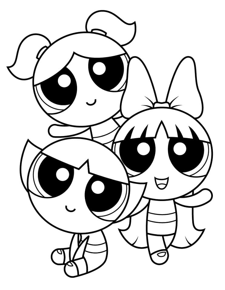 Powerpuff Girls für 2-jährige Kinder ausmalbilder