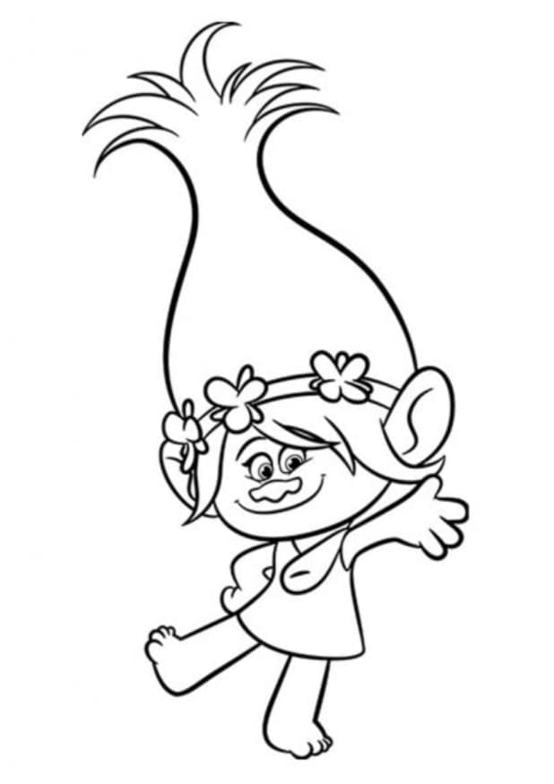 Prinzessin Poppy in DreamWorks Trolls ausmalbilder