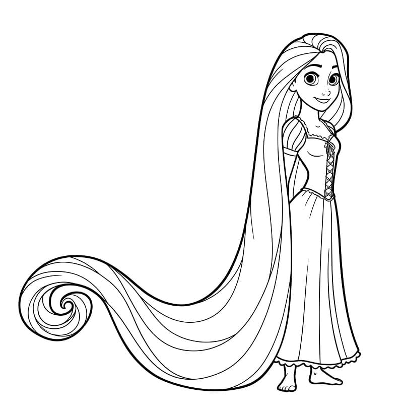 Prinzessin Rapunzel ausmalbilder