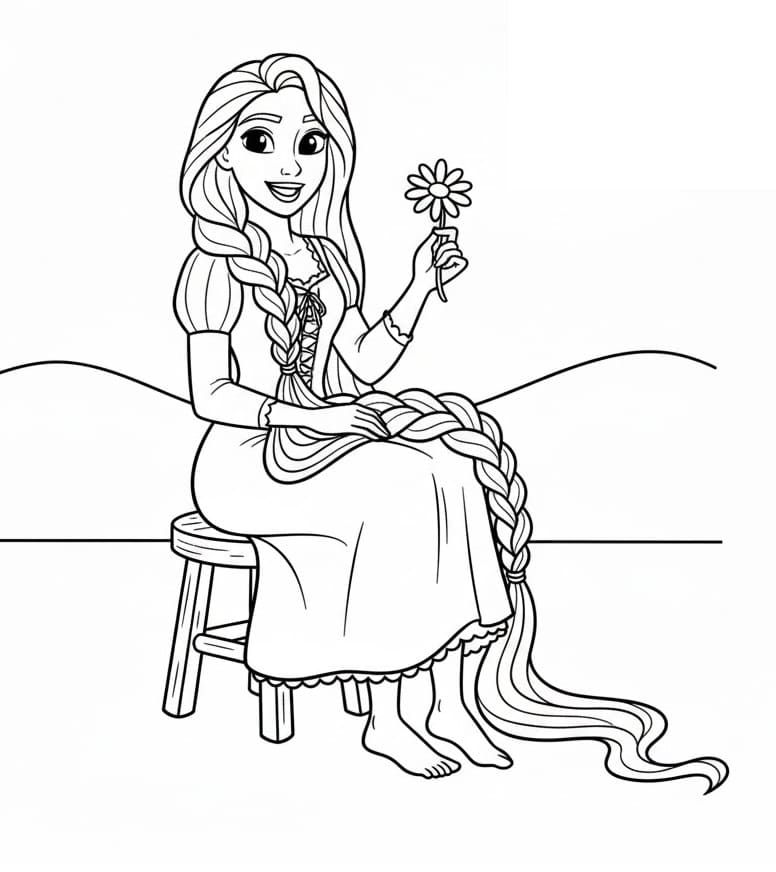 Rapunzel aus Disney ausmalbilder