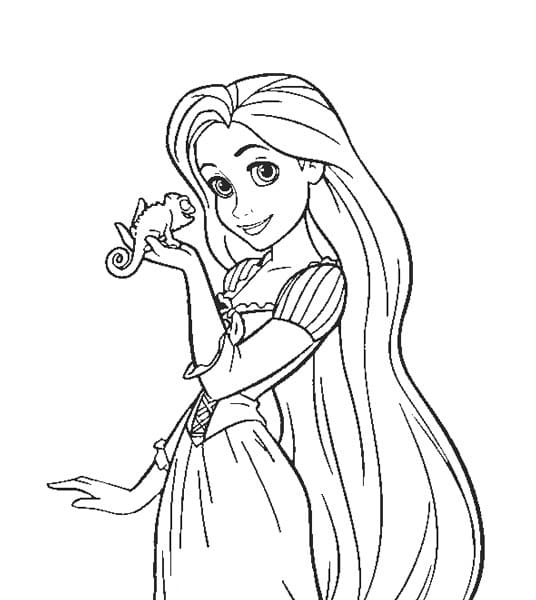 Rapunzel für Kinder ausmalbilder