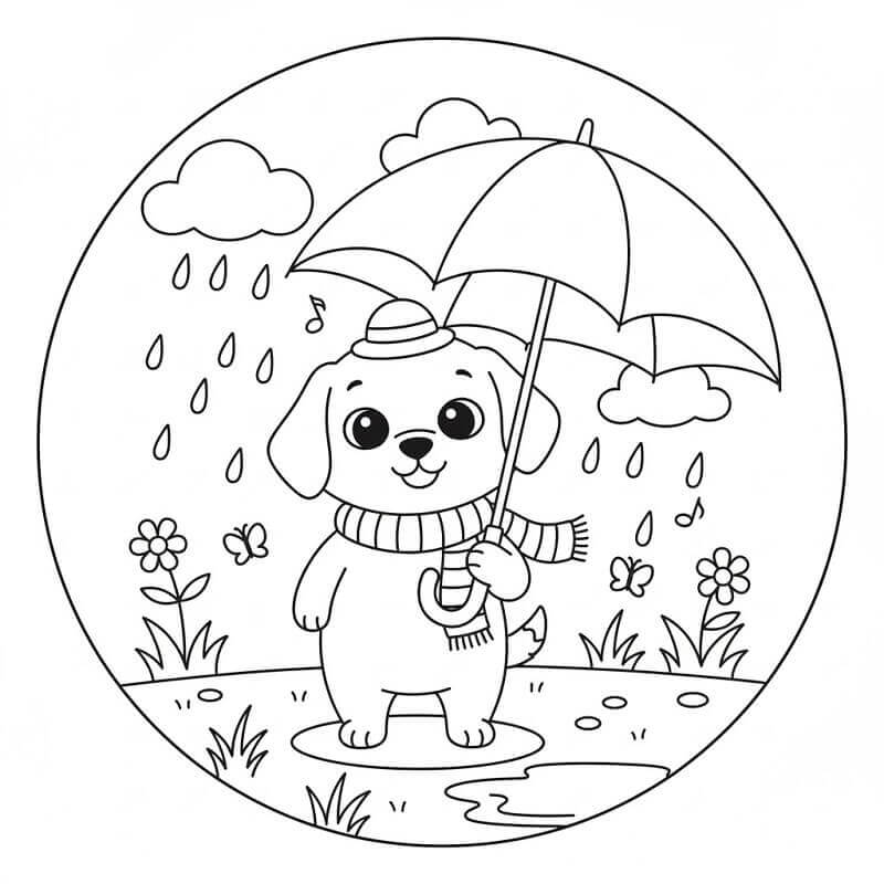 Regenschirm kostenlos ausdruckbar