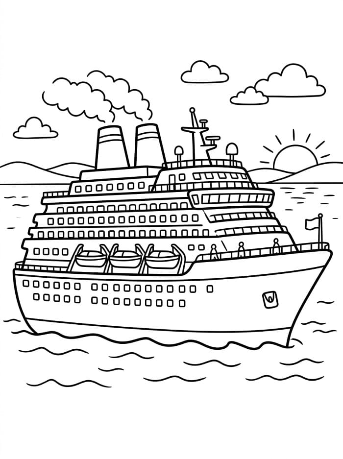 Riesiges Schiff ausmalbilder