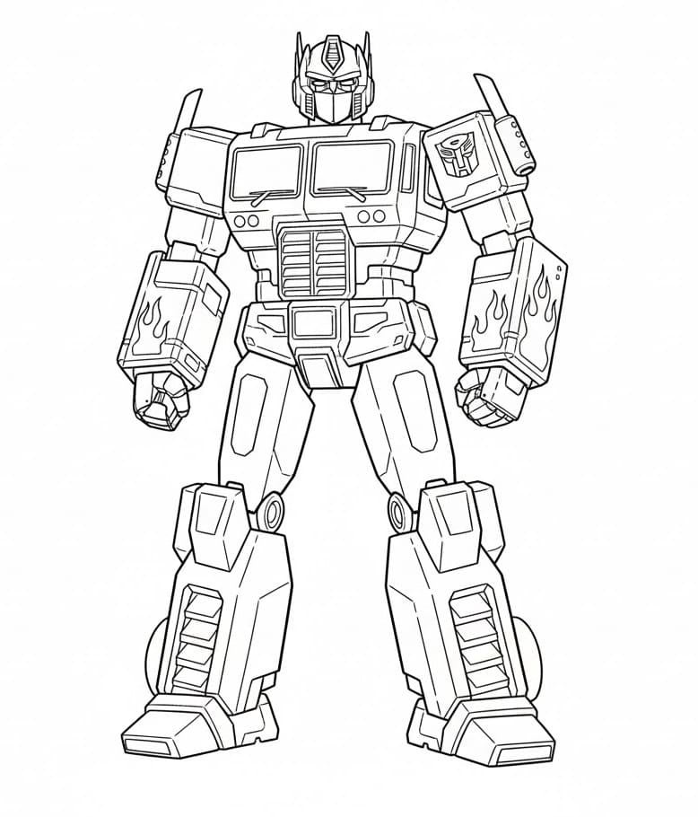 Roboter Optimus Prime ausmalbilder