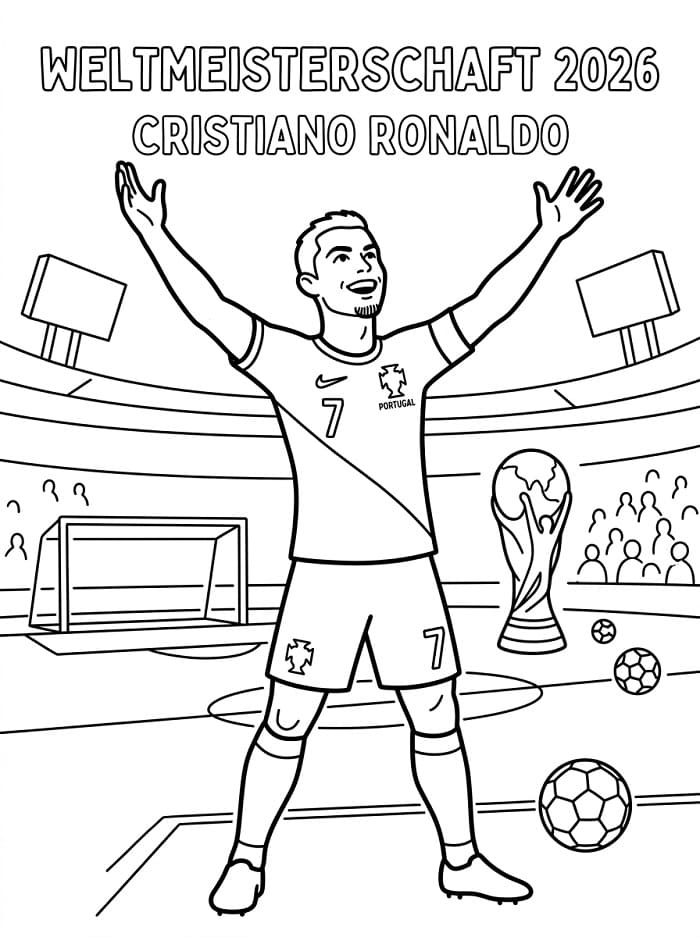 Ronaldo Weltmeisterschaft 2026 ausmalbilder