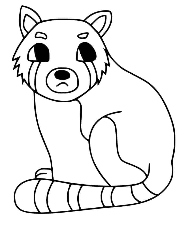 Roter Panda für 1-jährige Kinder ausmalbilder