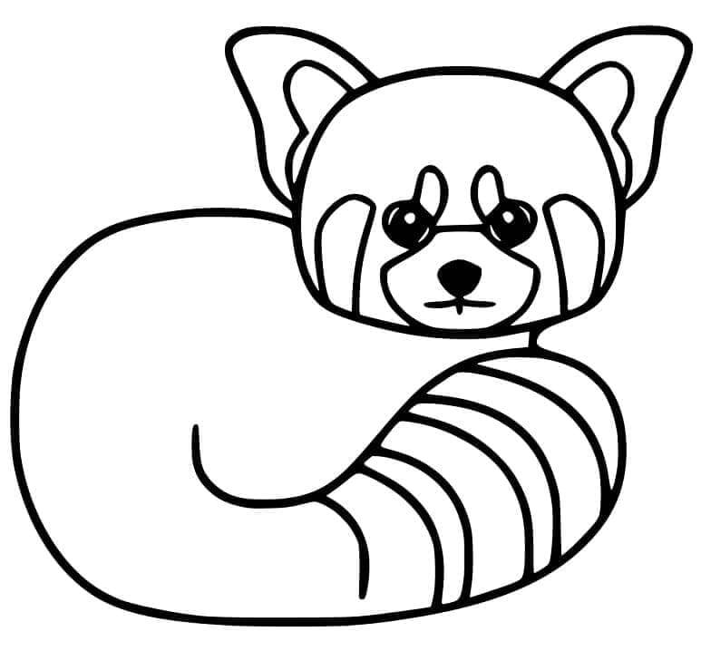 Roter Panda für 3-jährige Kinder ausmalbilder