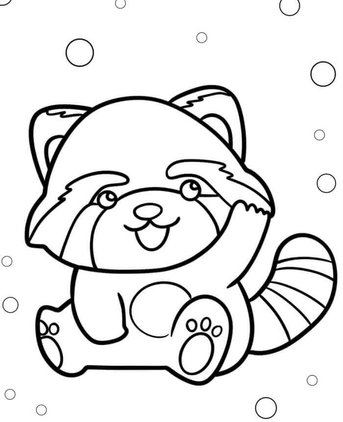 Roter Panda für Kinder ausmalbilder