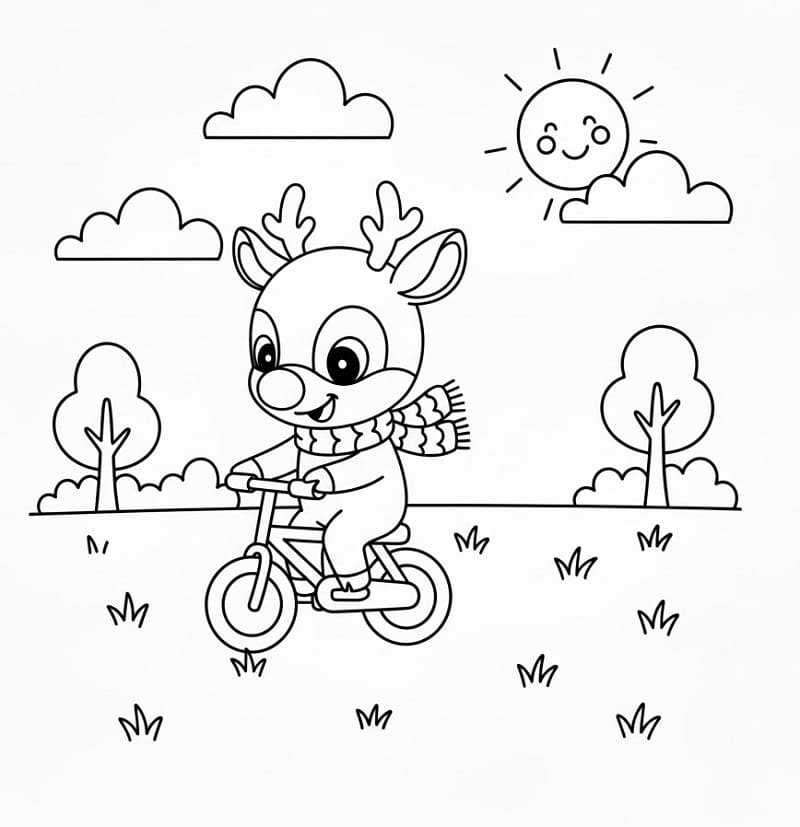 Rudolf in den Ferien ausmalbilder