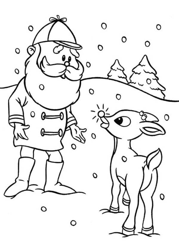 Rudolf zum Drucken ausmalbilder