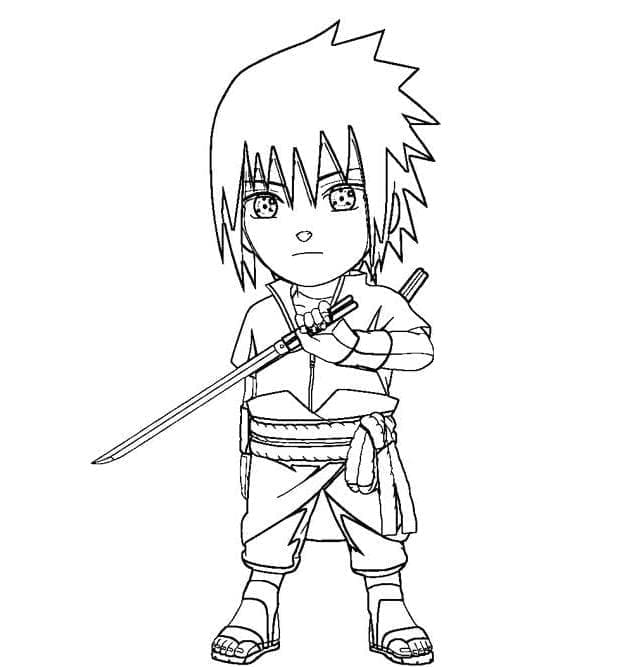 Sasuke für 3-jährige Kinder ausmalbilder