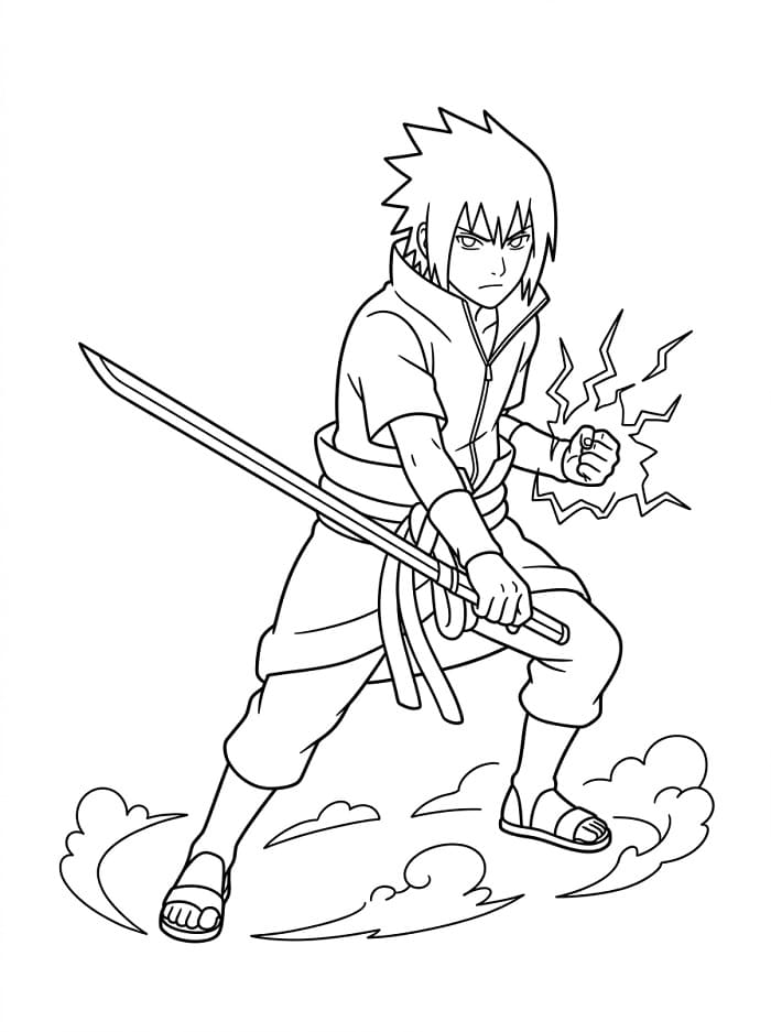 Sasuke gratis ausmalbilder