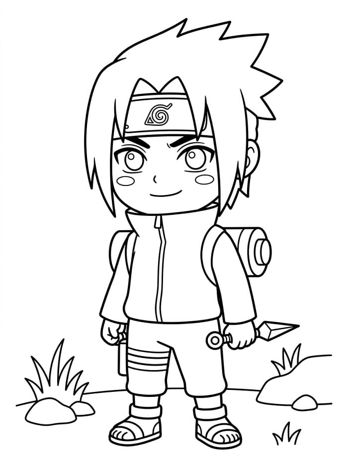 Sasuke im Anime Naruto ausmalbilder