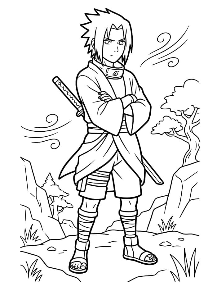 Sasuke in Naruto ausmalbilder