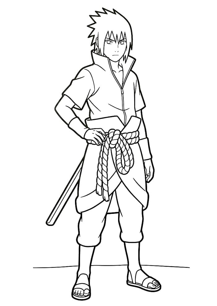 Sasuke zum Drucken ausmalbilder