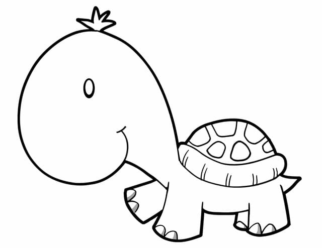 Schildkröte für 1-jährige Kinder ausmalbilder