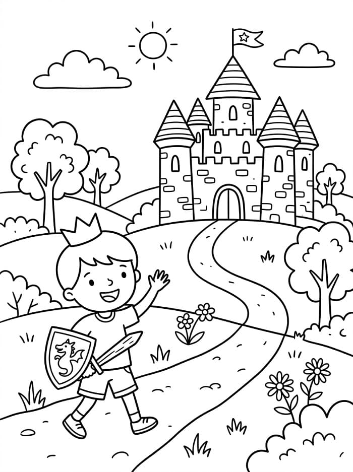 Schlichte Schloss ausmalbilder