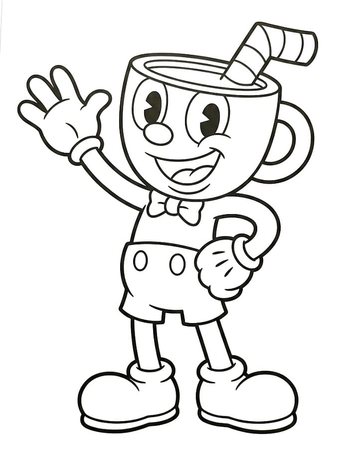 Schlichter Cuphead ausmalbilder