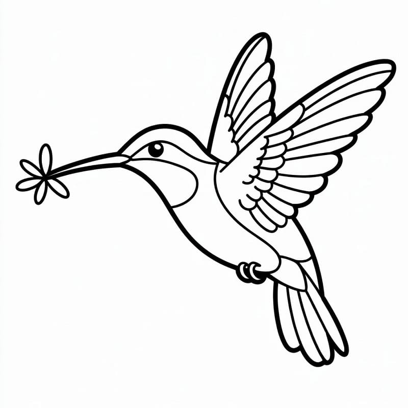 Schlichter Kolibri ausmalbilder