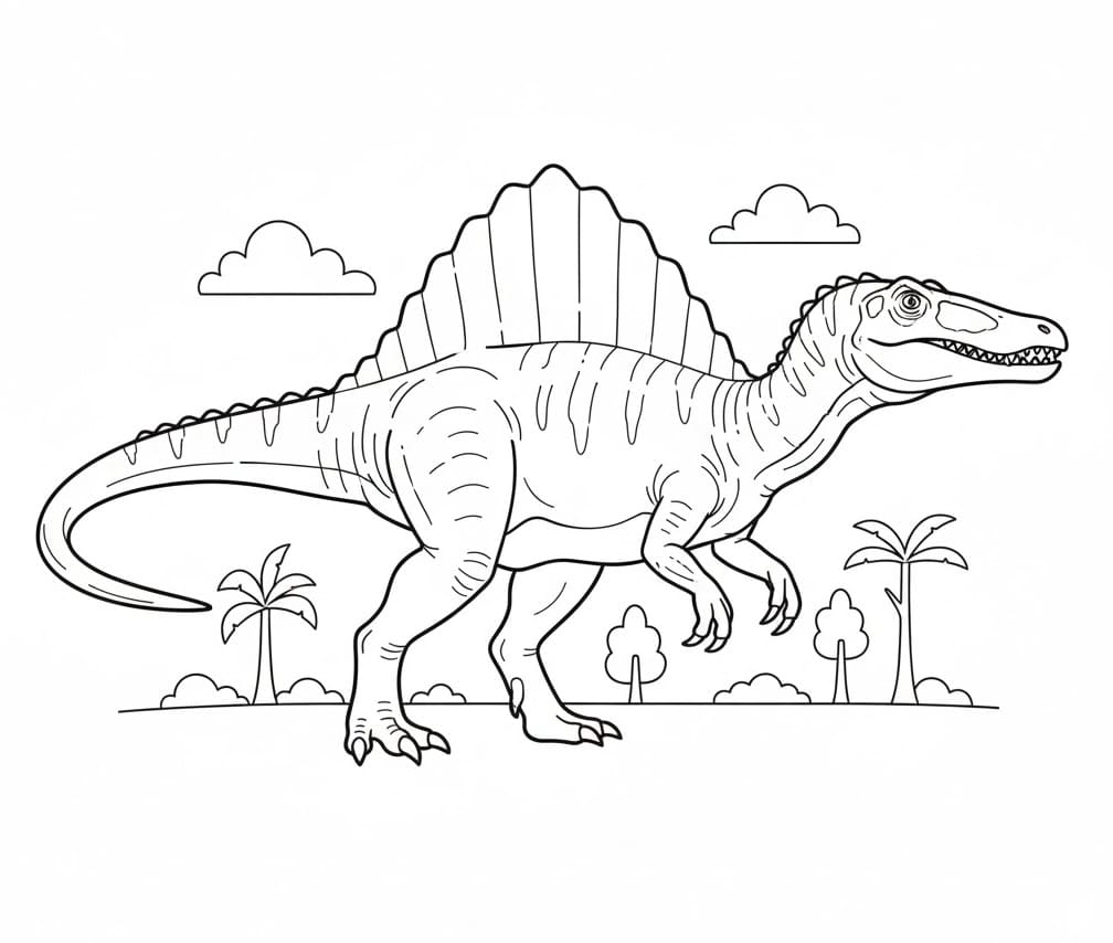 Schlichter Spinosaurus ausmalbilder