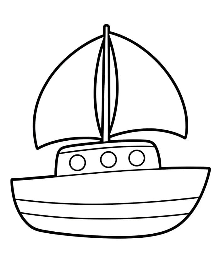 Schlichtes Boot ausmalbilder