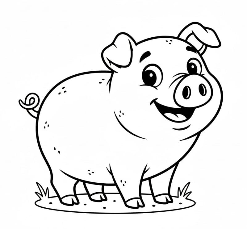 Schlichtes Schwein ausmalbilder
