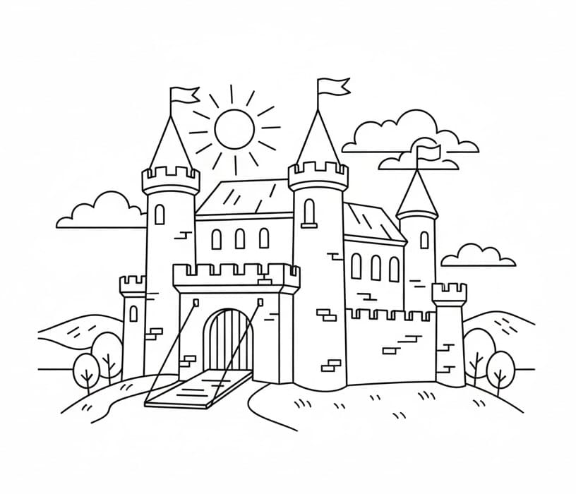 Schloss Bild ausmalbilder