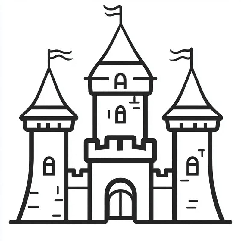 Schloss ausdruckbar ausmalbilder