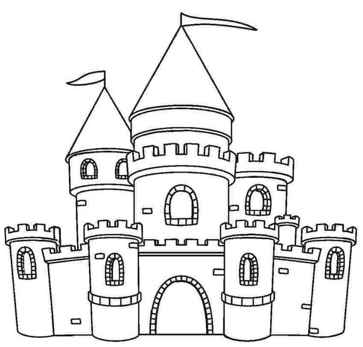 Schloss für 1-jährige Kinder ausmalbilder