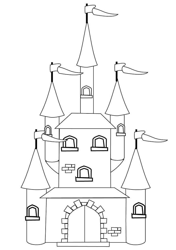 Schloss für 3-jährige Kinder ausmalbilder