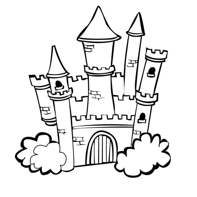 Schloss für 4-jährige Kinder ausmalbilder