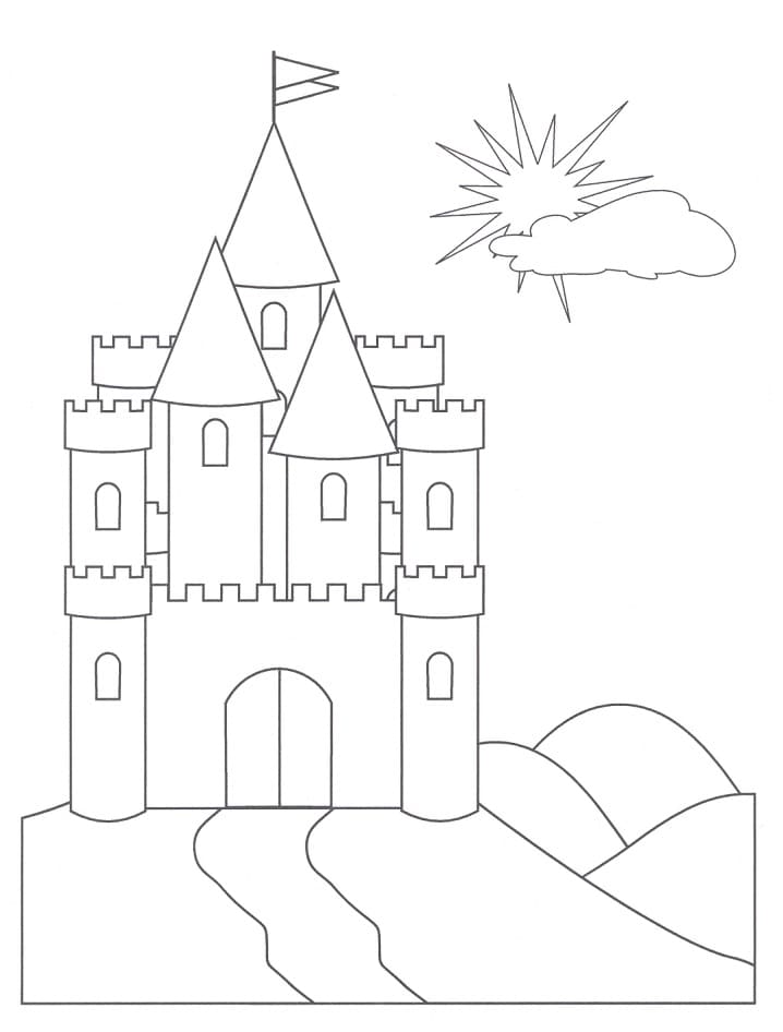 Schloss für 5-jährige Kinder ausmalbilder