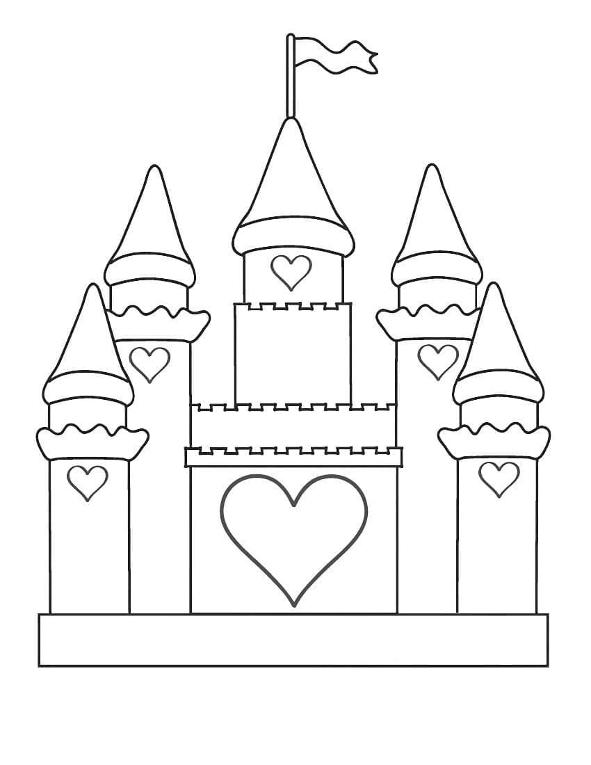Schloss für 6-jährige Kinder ausmalbilder